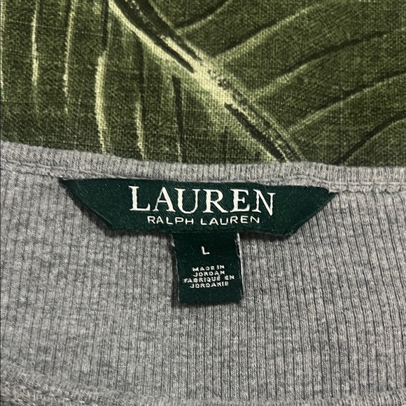 Ralph Lauren Gray Long Sleeve Women's Top with Leather Zipper Detail - Picture 5 of 9